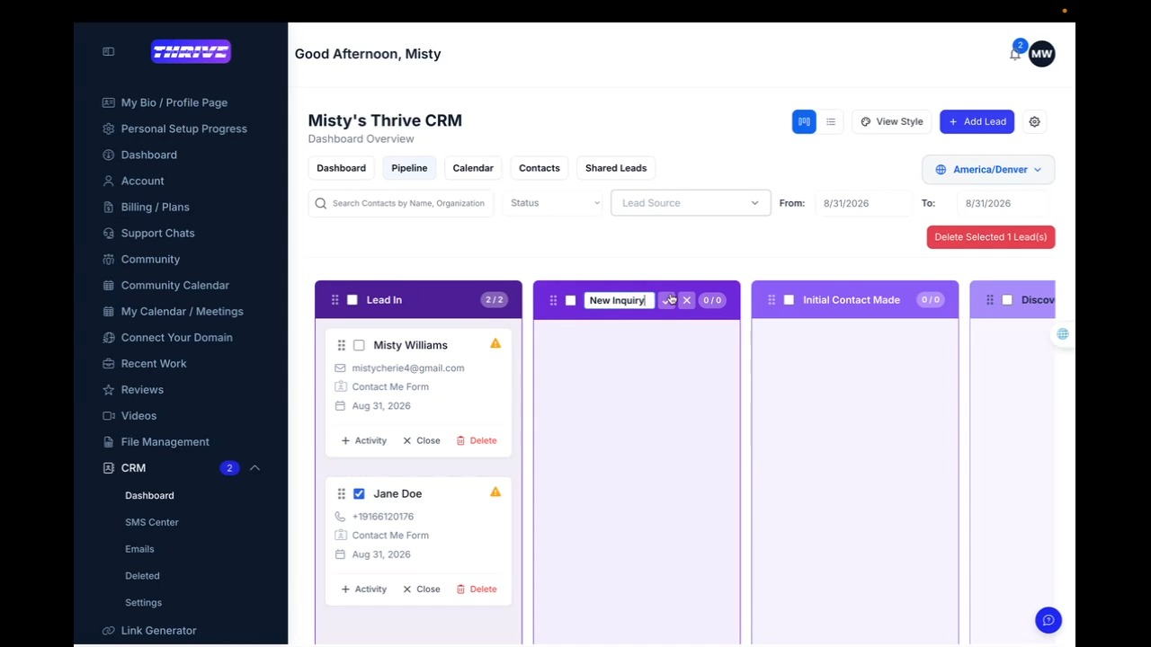 Business Suite: CRM Part 1 — Pipeline and Leads