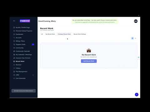 Thrive Business Suite: Recent Work